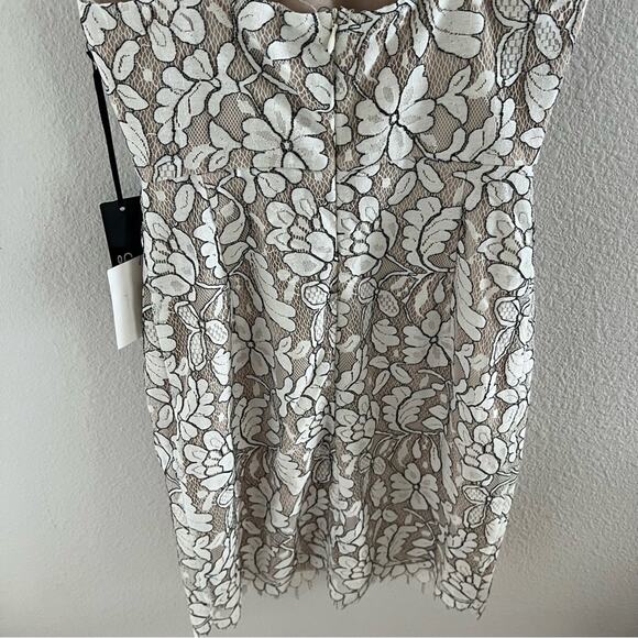 NWT Lulus Delicate Darling Beige and Ivory Lace Bodycon Dress Small - Picture 11 of 13